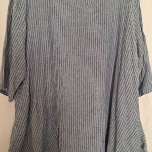 For Cynthia Navy and White Striped Blouse